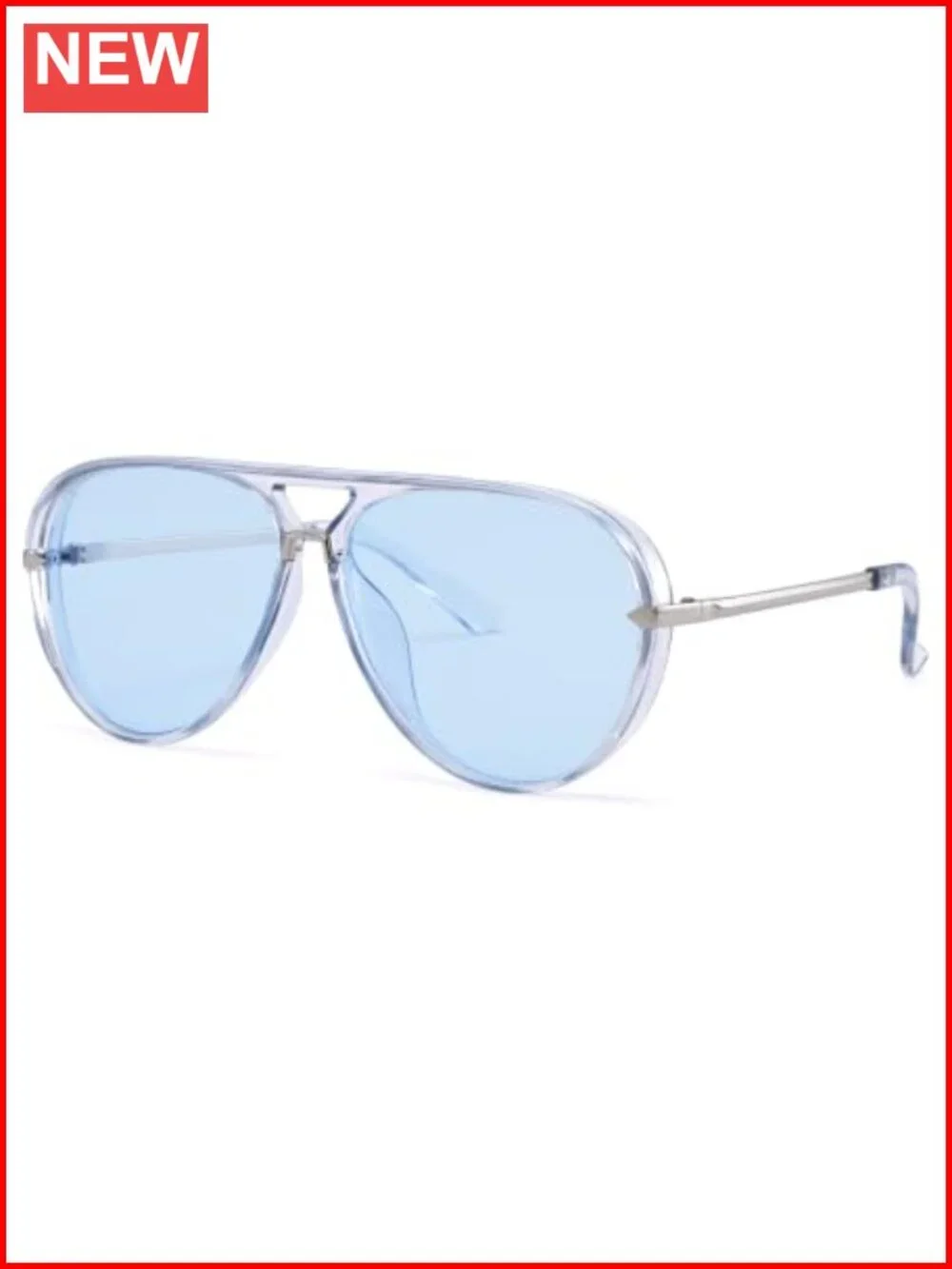 Oversized Retro Aviator Sunglasses UV400 PC Frame Unisex Full Coverage